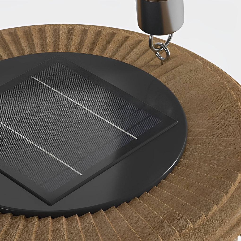 Lanterne solaire de jardin portable en rotin LED étanche moderne