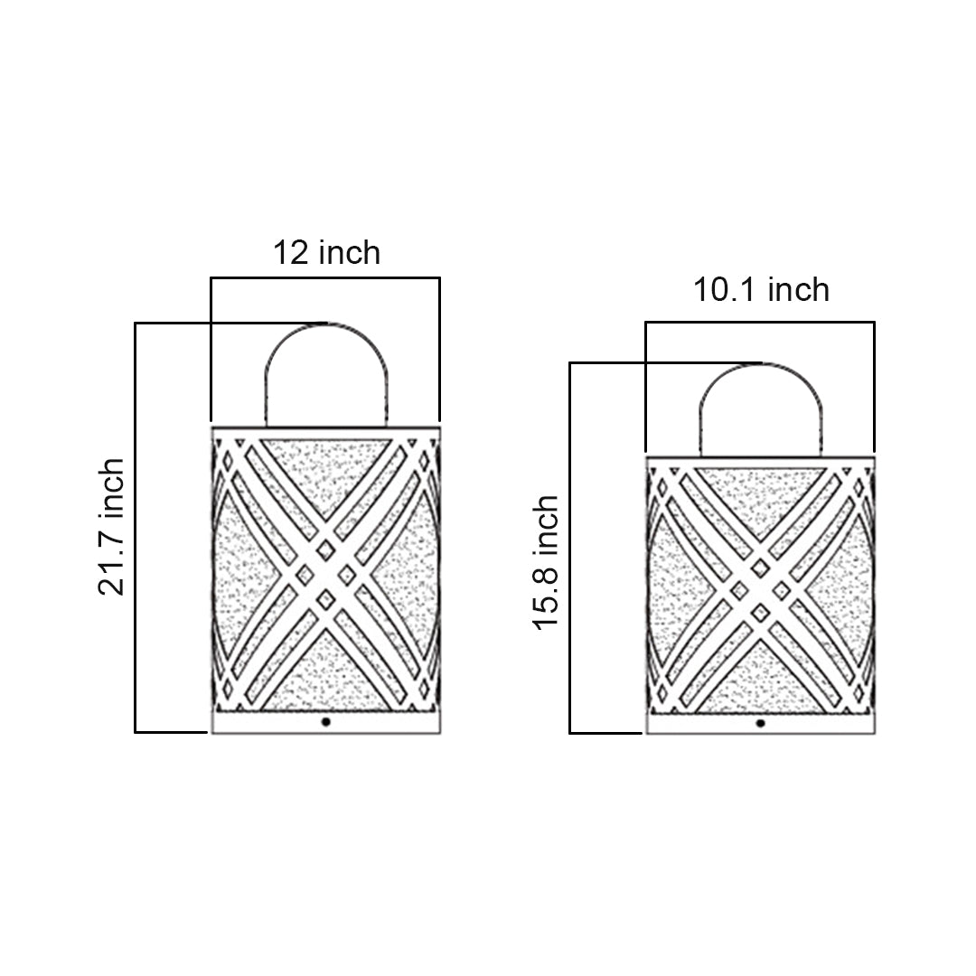 Lanterne extérieure style moderne perforée étanche