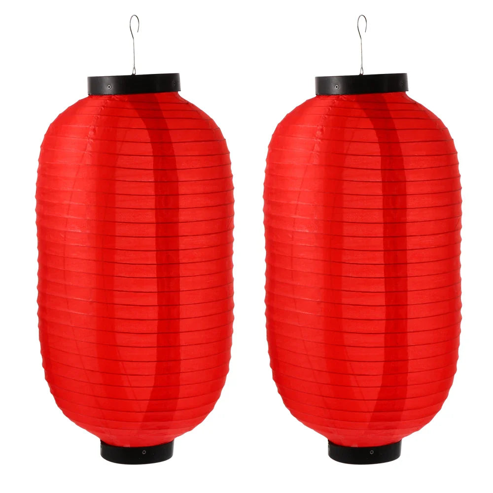 Lanterne japonaise en papier pliable rouge