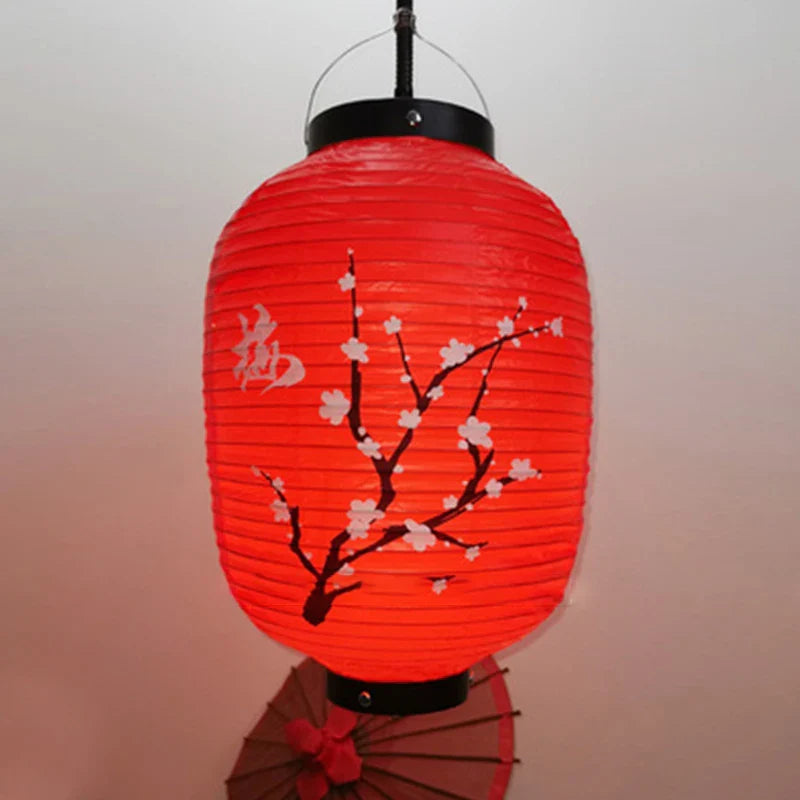 Lanterne sakura japonaise rouge