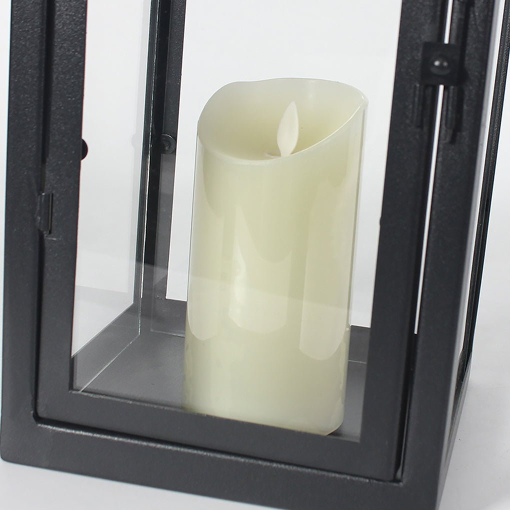 Lanterne photophore en verre noire LED DC 5V pour extérieur