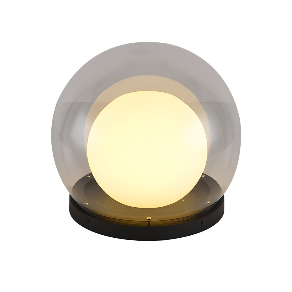 Lanterne solaire globe étanche pour poteau et portail extérieur