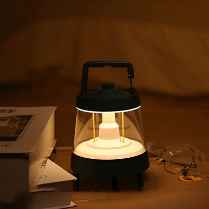 Lanterne camping verte étanche LED rechargeable USB 5V dimmable