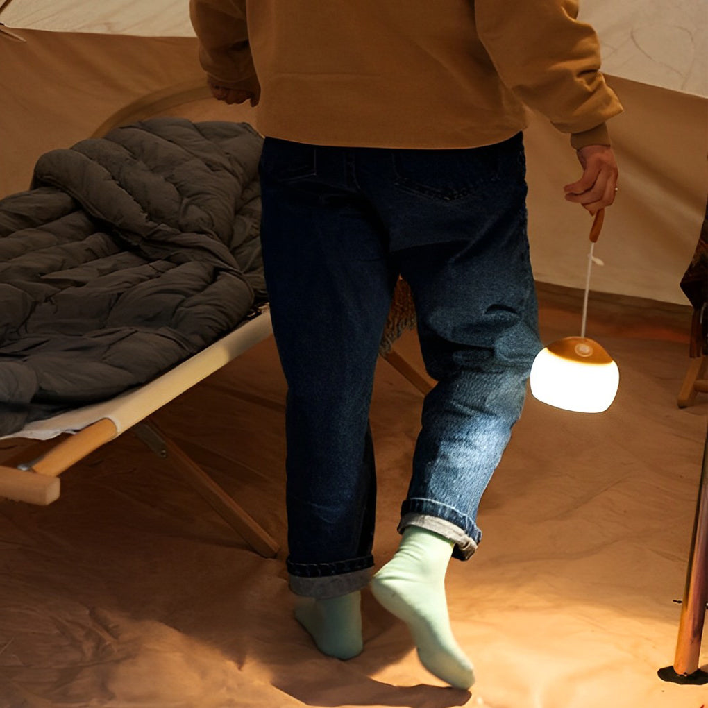 Lanterne de camping ronde LED dimmable portable rechargeable USB