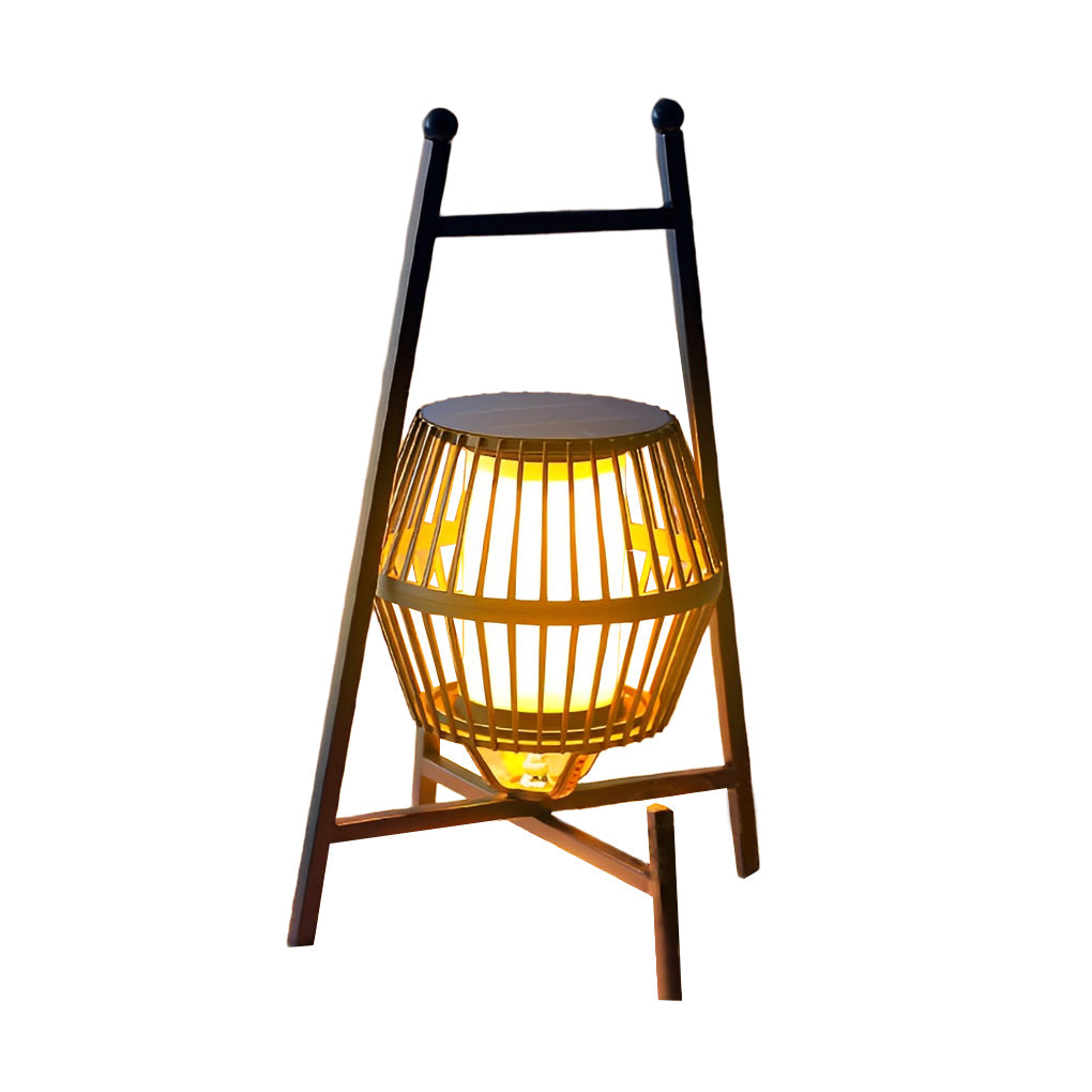 Lanterne solaire extérieure portable LED dimmable noire moderne