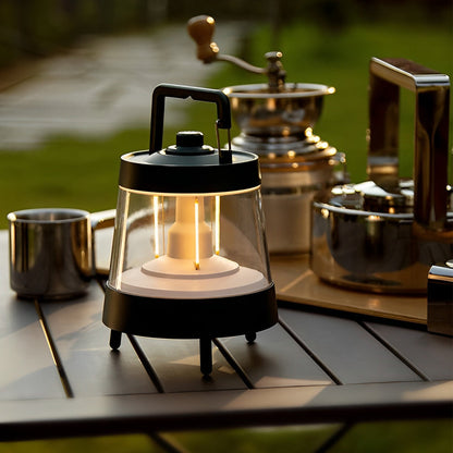 Lanterne camping verte étanche LED rechargeable USB 5V dimmable