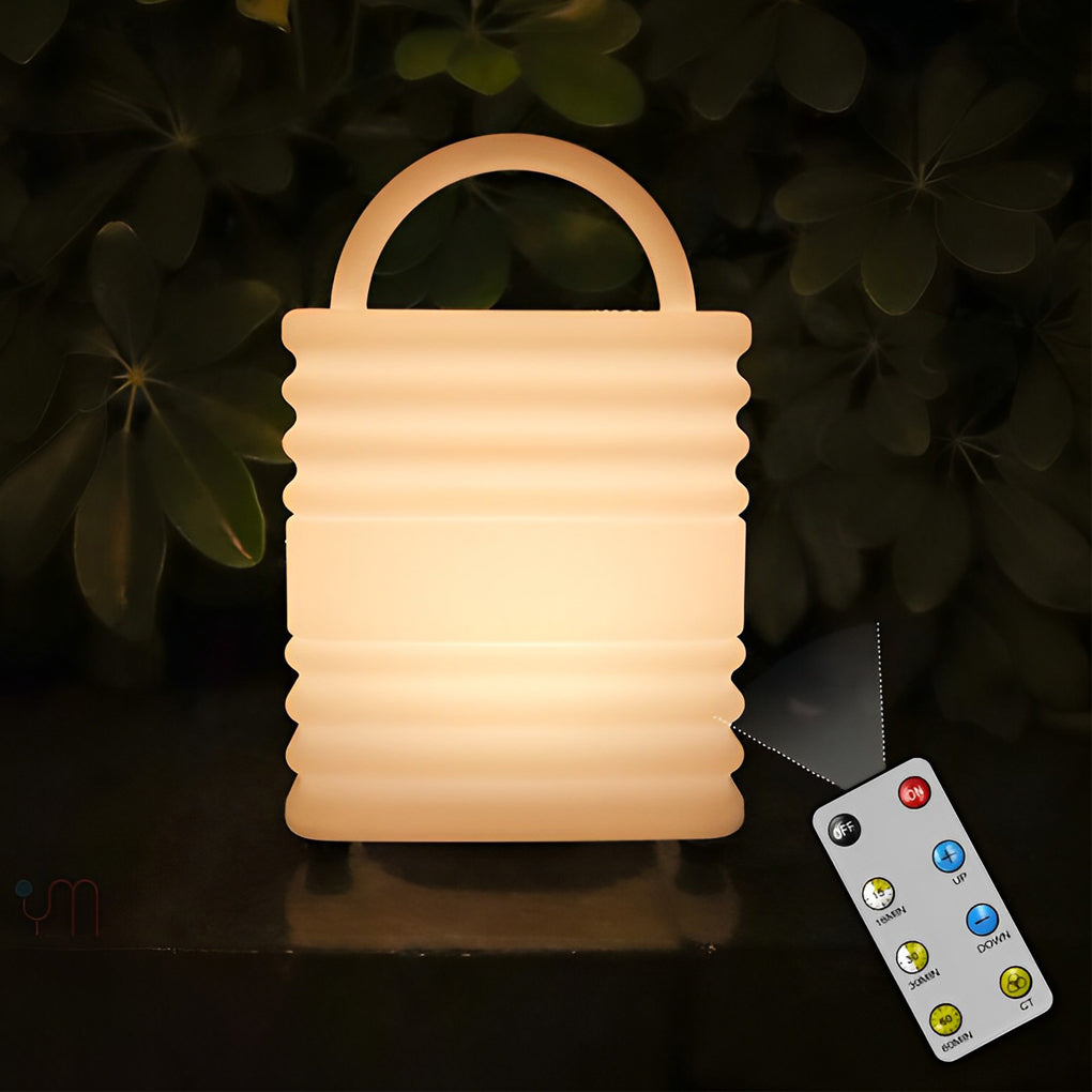 Lanterne extérieure carrée LED blanche étanche avec télécommande