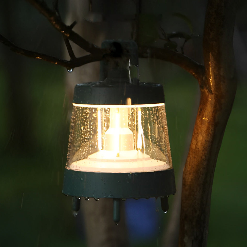 Lanterne camping verte étanche LED rechargeable USB 5V dimmable