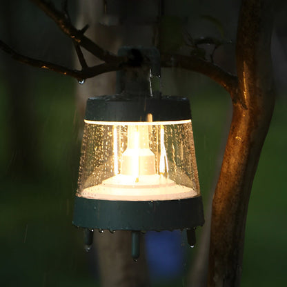 Lanterne camping verte étanche LED rechargeable USB 5V dimmable