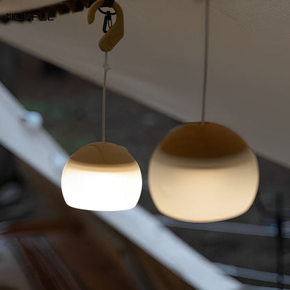 Lanterne de camping ronde LED dimmable portable rechargeable USB