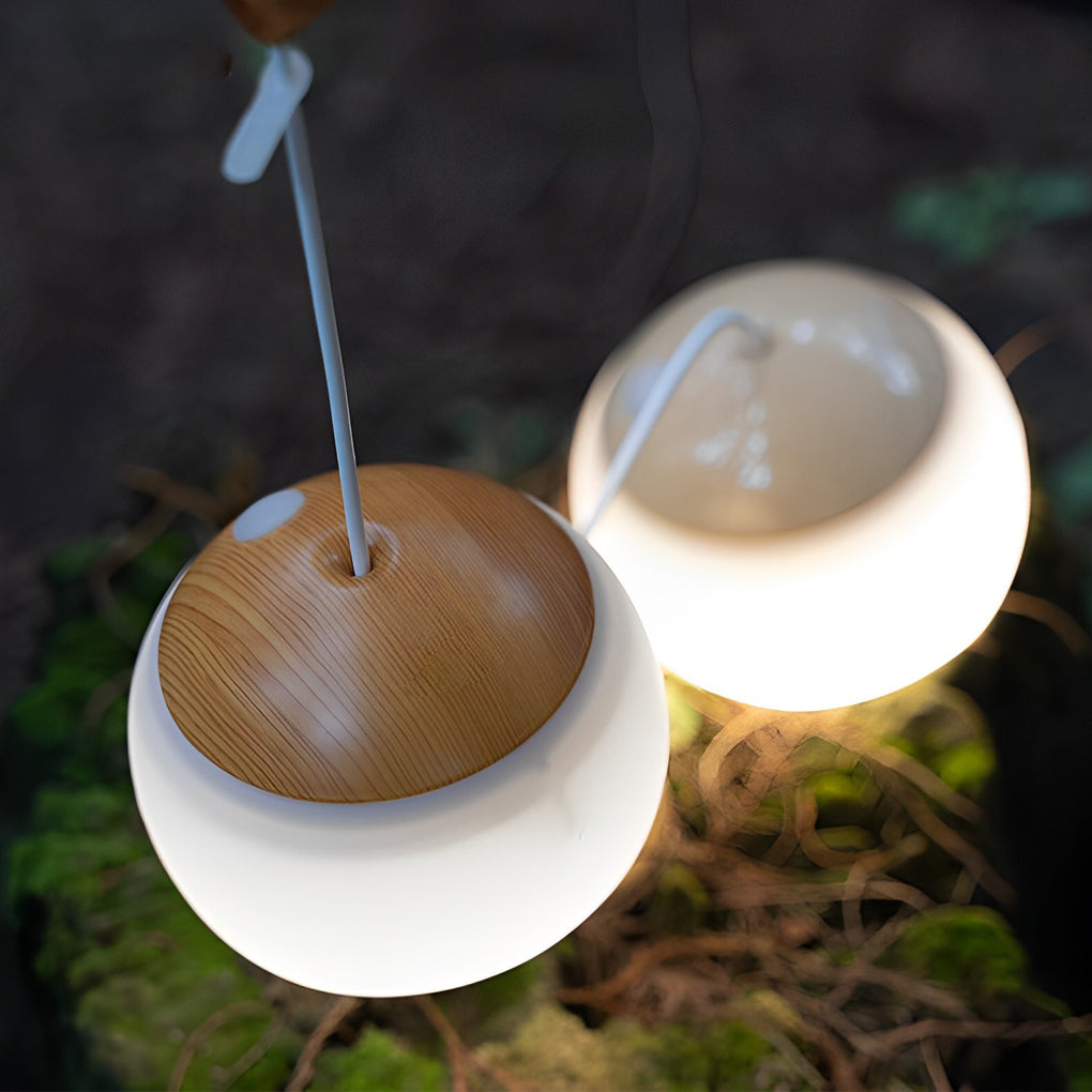 Lanterne de camping ronde LED dimmable portable rechargeable USB