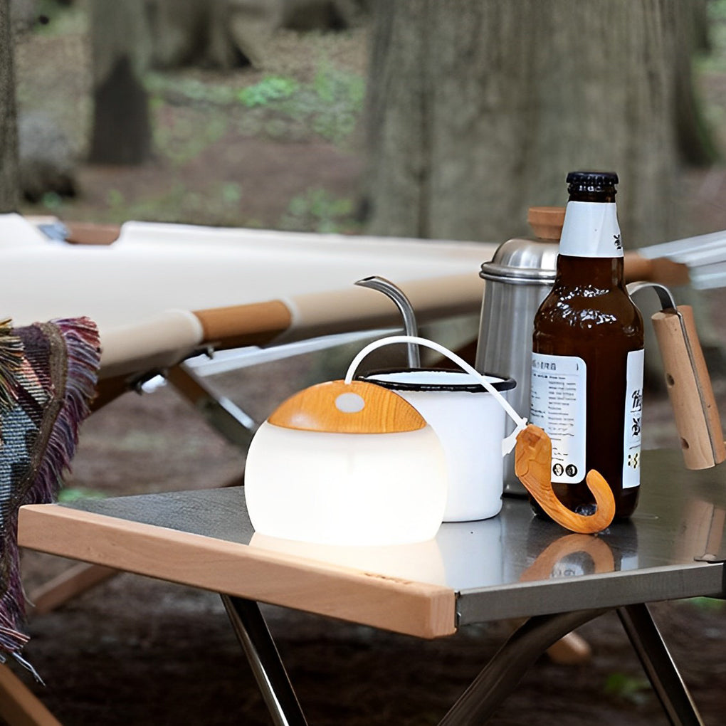 Lanterne de camping ronde LED dimmable portable rechargeable USB