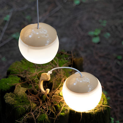 Lanterne de camping ronde LED dimmable portable rechargeable USB