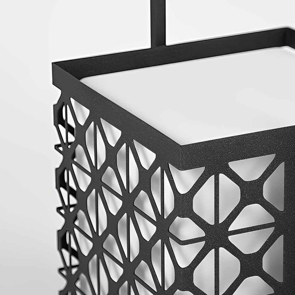 Lampe solaire de jardin rétro portable étanche LED noire