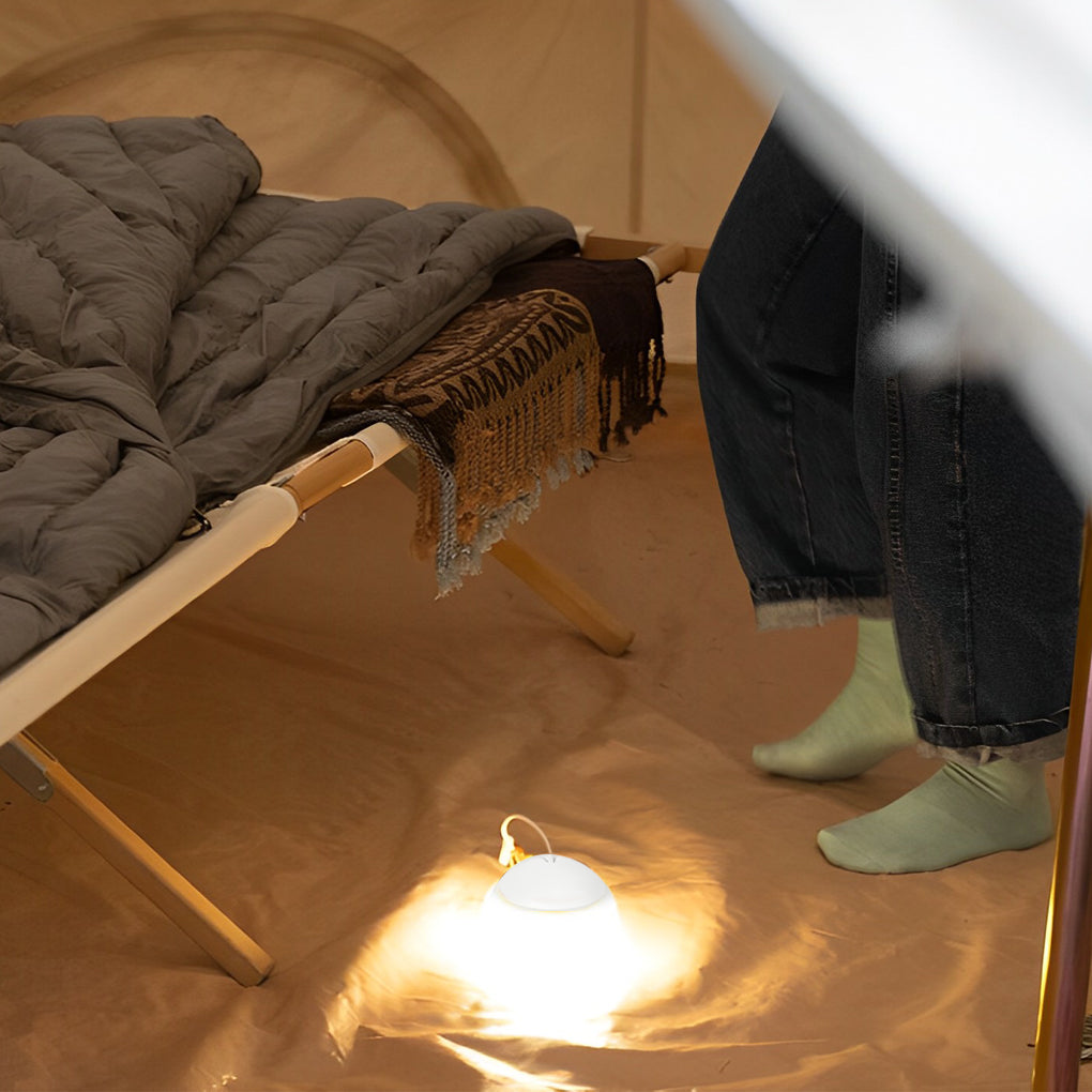 Lanterne de camping ronde LED dimmable portable rechargeable USB