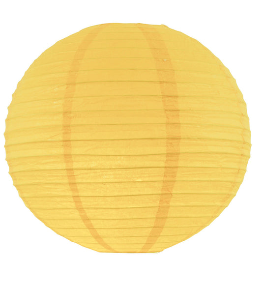Lanterne en papier jaune citron suspendue