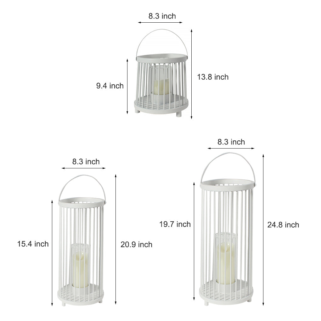 Lanterne de jardin étanche rechargeable portable à cage prise US