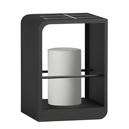 Lanterne extérieure noire à cadre rectangulaire étanche