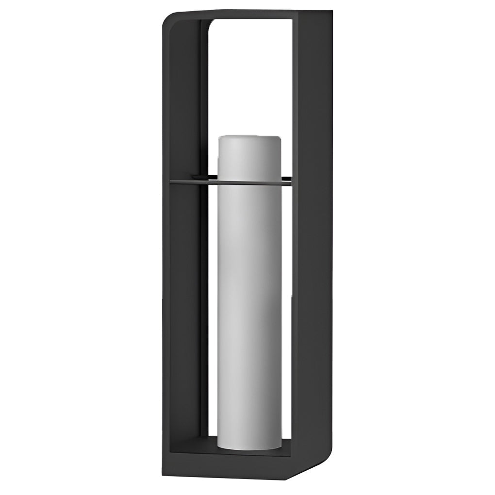 Lanterne extérieure noire à cadre rectangulaire étanche