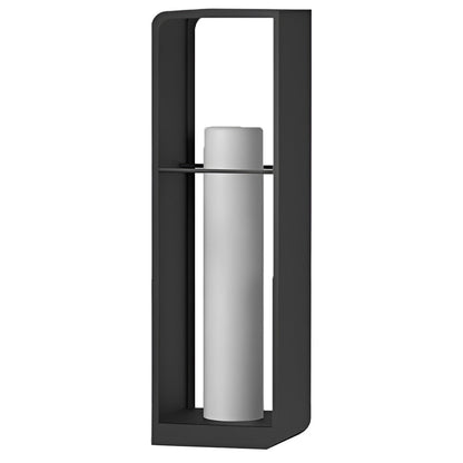 Lanterne extérieure noire à cadre rectangulaire étanche