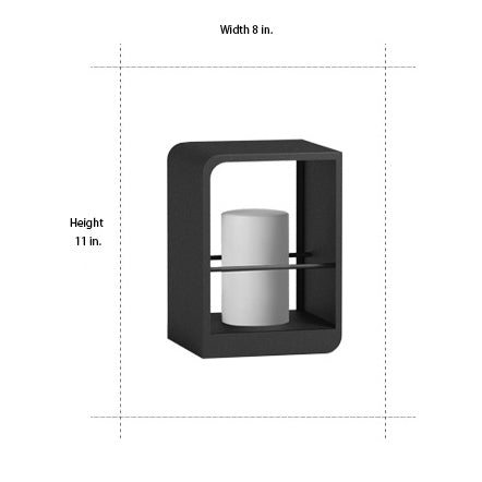 Lanterne extérieure noire à cadre rectangulaire étanche
