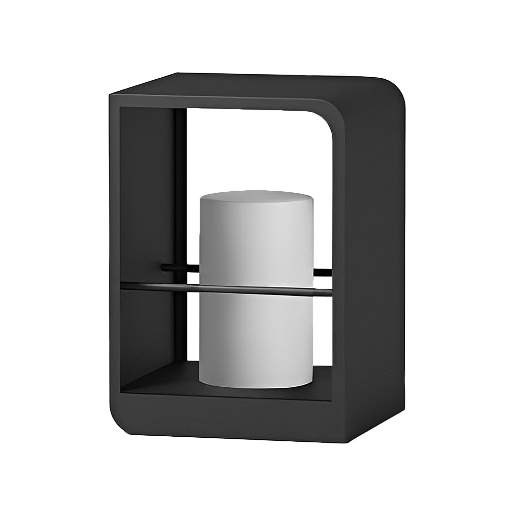 Lanterne extérieure noire à cadre rectangulaire étanche