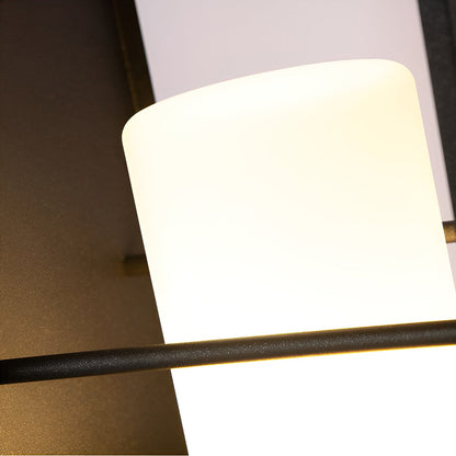 Lanterne extérieure noire à cadre rectangulaire étanche