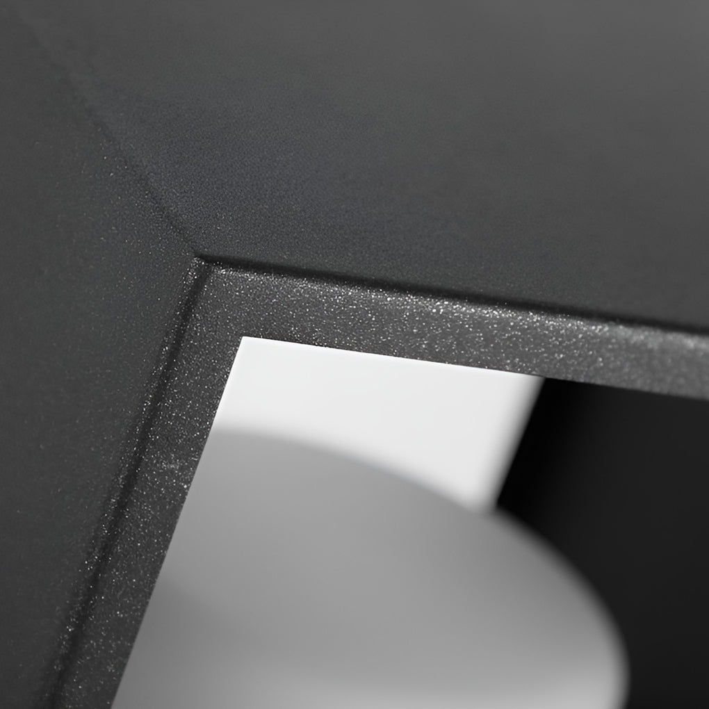 Lanterne extérieure noire à cadre rectangulaire étanche