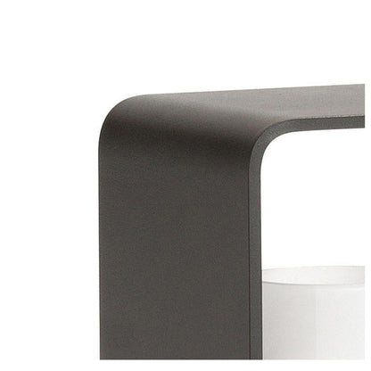 Lanterne extérieure noire à cadre rectangulaire étanche