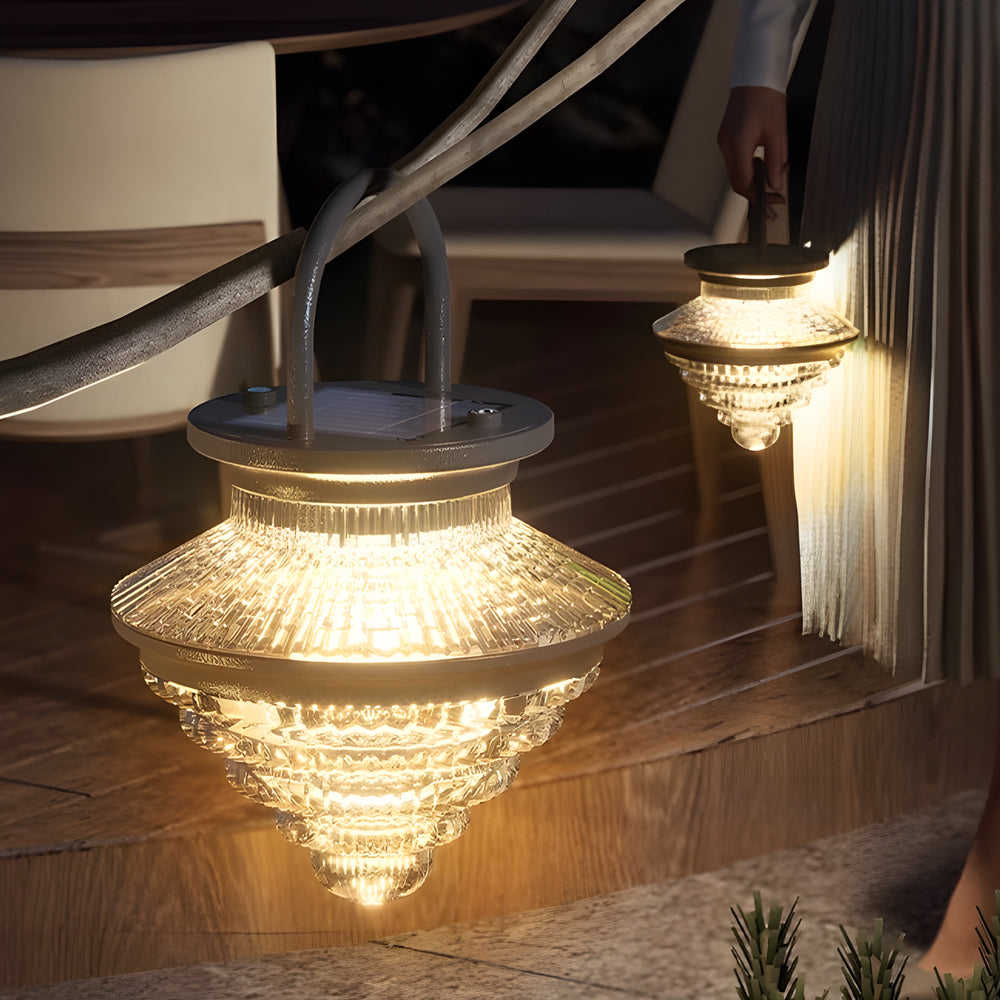 Lanterne solaire suspendue acrylique sans fil étanche portable