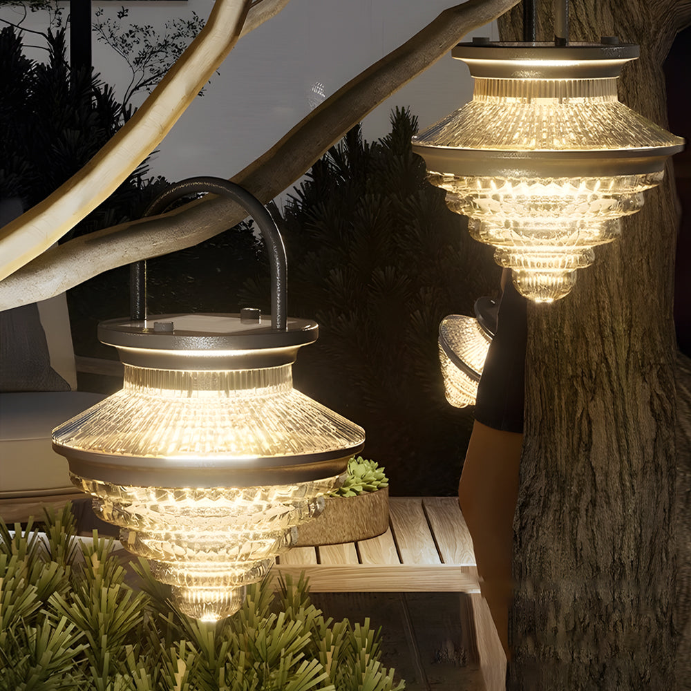 Lanterne solaire suspendue acrylique sans fil étanche portable