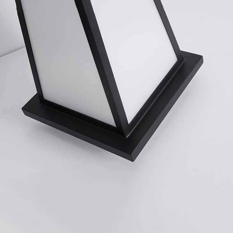 Lanterne extérieure rétro noire étanche LED pour jardin