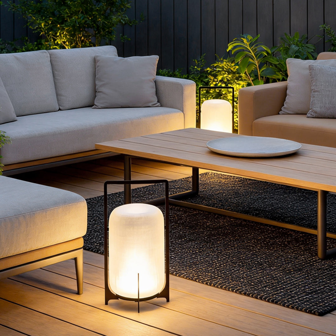 Lanterne extérieure moderne à poignée étanche avec LED