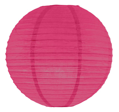 Lanterne suspendue en papier fuchsia rose