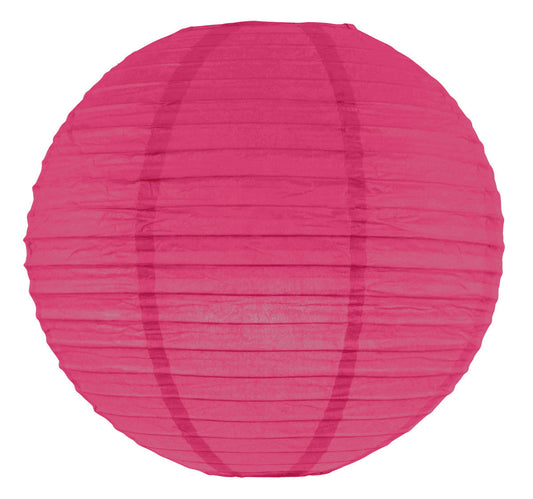 Lanterne suspendue en papier fuchsia rose