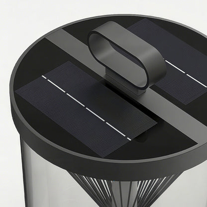 Lanterne extérieure noire forme sablier polyvalente et portable