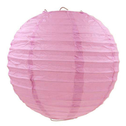 Lanterne en papier suspendue rose lilas