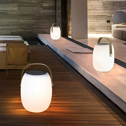 Lanterne solaire extérieure sur pied portable à LED