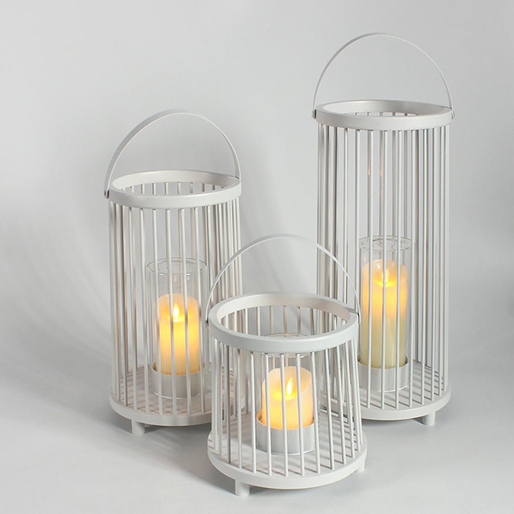 Lanterne de jardin étanche rechargeable portable à cage prise US