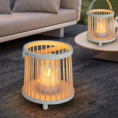 Lanterne de jardin étanche rechargeable portable à cage prise US