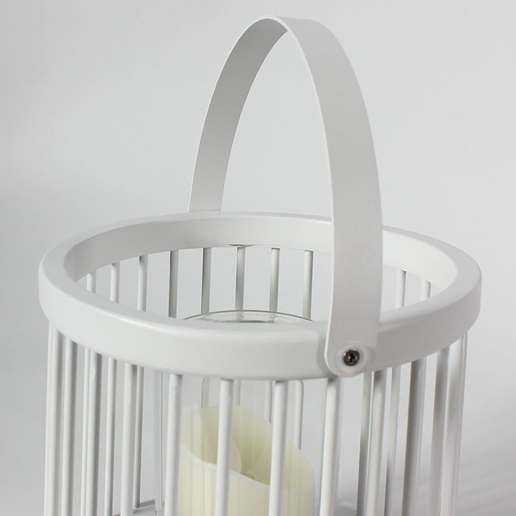 Lanterne de jardin étanche rechargeable portable à cage prise US