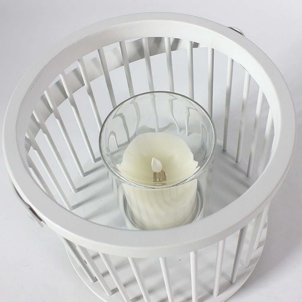 Lanterne de jardin étanche rechargeable portable à cage prise US