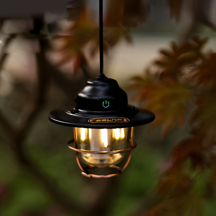 Lanterne de camping suspendue portable vintage rechargeable USB