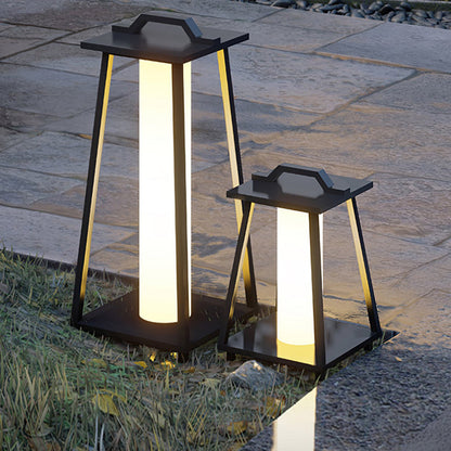 Lanterne extérieure fer forgé conique LED étanche style japonais