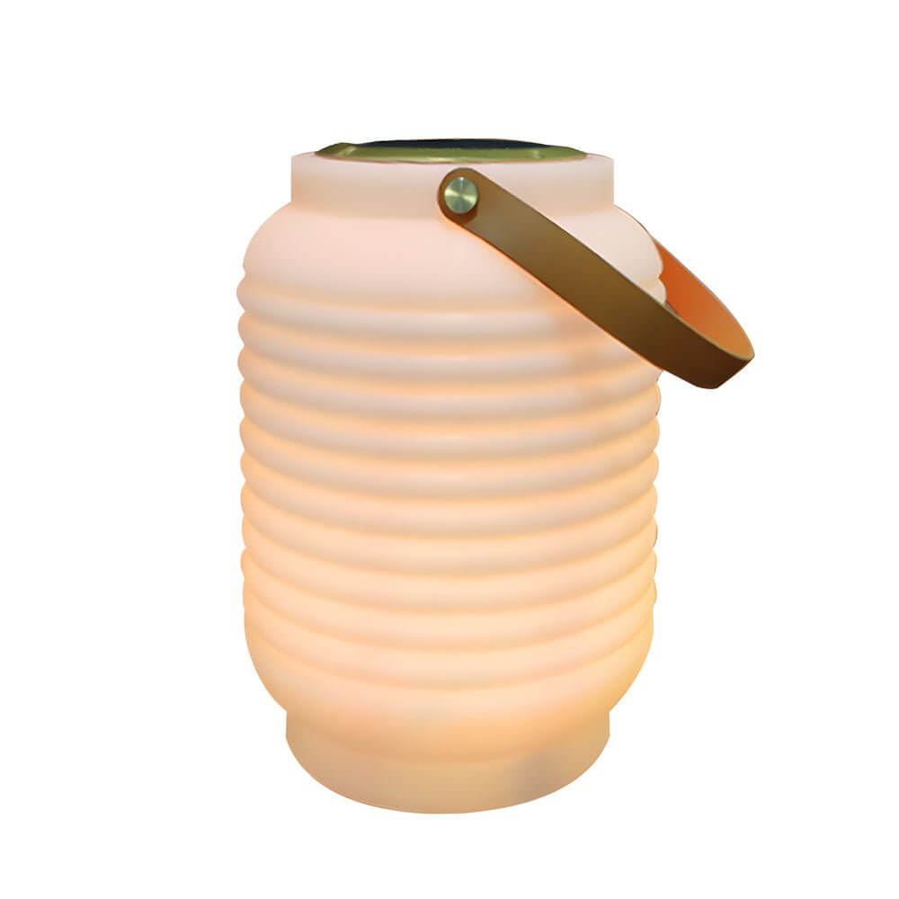 Lanterne extérieure portable LED RGB avec enceinte USB et solaire