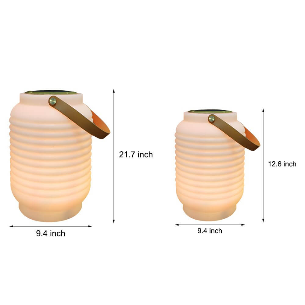 Lanterne extérieure portable LED RGB avec enceinte USB et solaire