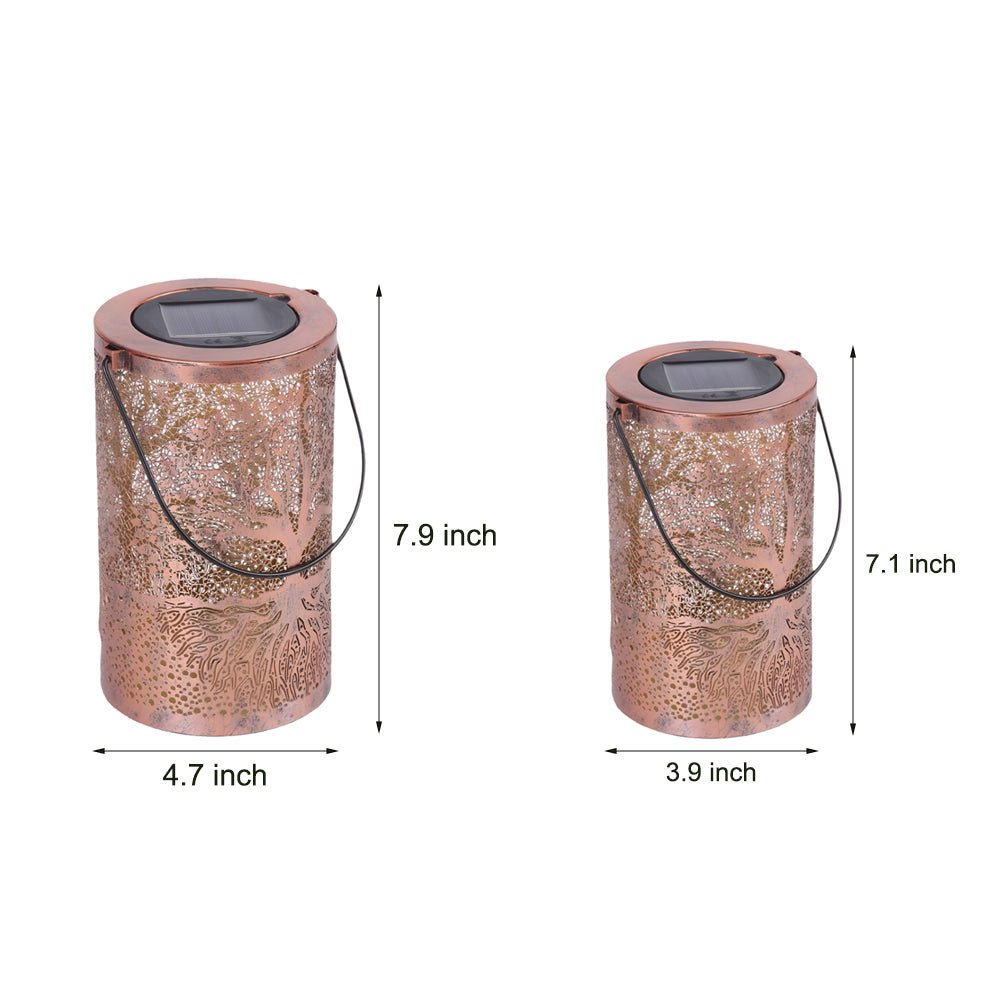 Lanterne solaire suspendue pour arbre étanche à projection rétro