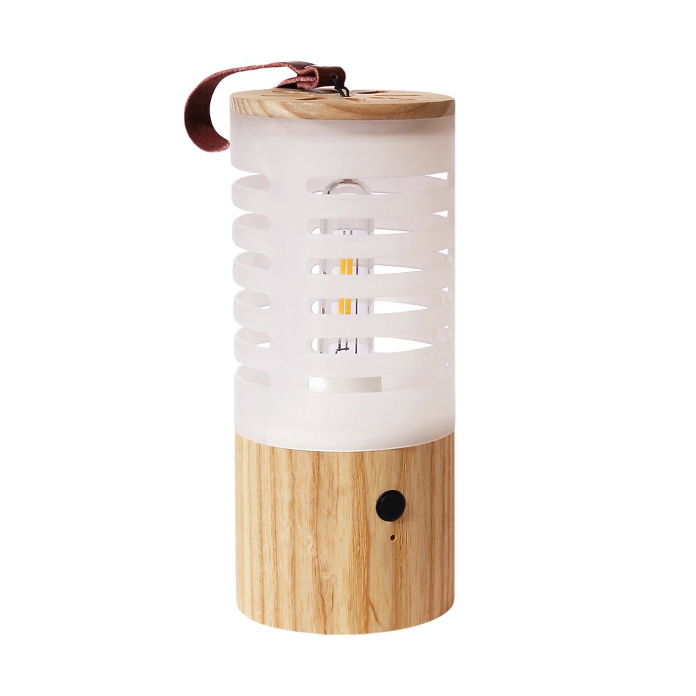 Lanterne de camping portable en bois LED rechargeable USB