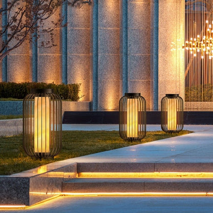 Lanterne extérieure en métal moderne marron, cage étanche