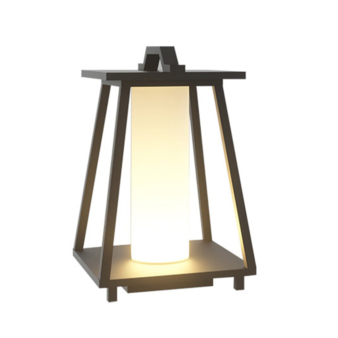 Lanterne extérieure fer forgé conique LED étanche style japonais